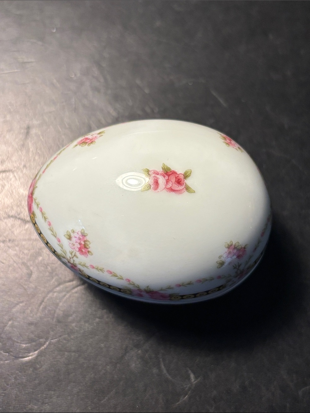 Limoges egg shape trinket box